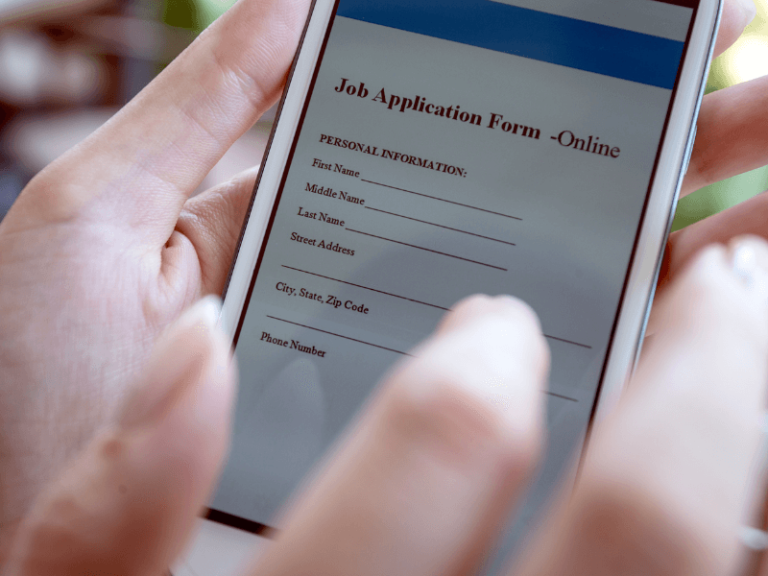Candidate applying for a job via mobile