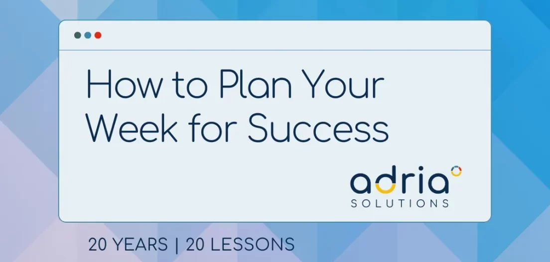 How to Plan Your Week for Success - by David Berwick