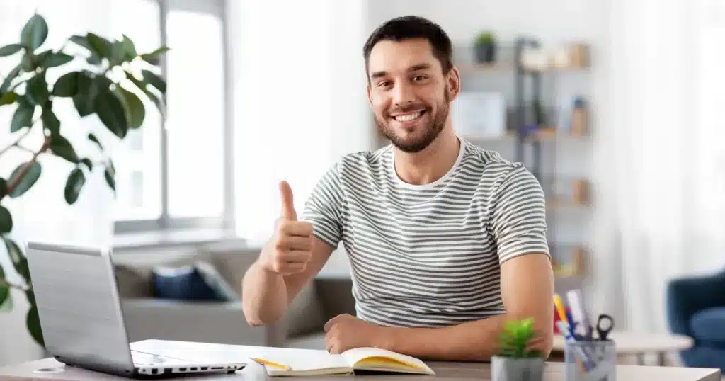 An male professional smiles knowing he has a future-proof job