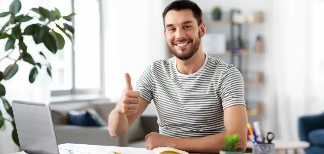 An male professional smiles knowing he has a future-proof job